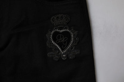 Dolce & Gabbana Black Sacred Heart Cotton Skinny Denim Jeans by Dolce & Gabbana