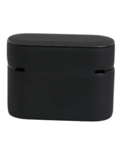 Étui pour Airpods Dolce &amp; Gabbana en silicone noir et orange avec logo en relief