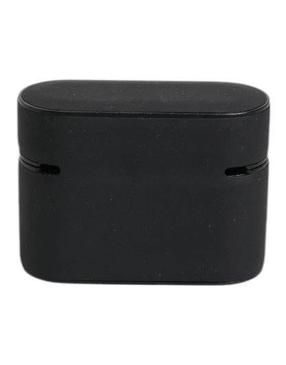 Étui pour Airpods Dolce &amp; Gabbana en silicone noir et orange avec logo en relief