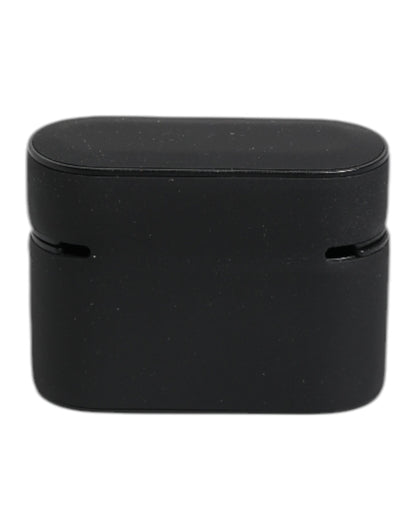 Dolce &amp; Gabbana Black Yellow Silicone Embossed Logo Airpods Case