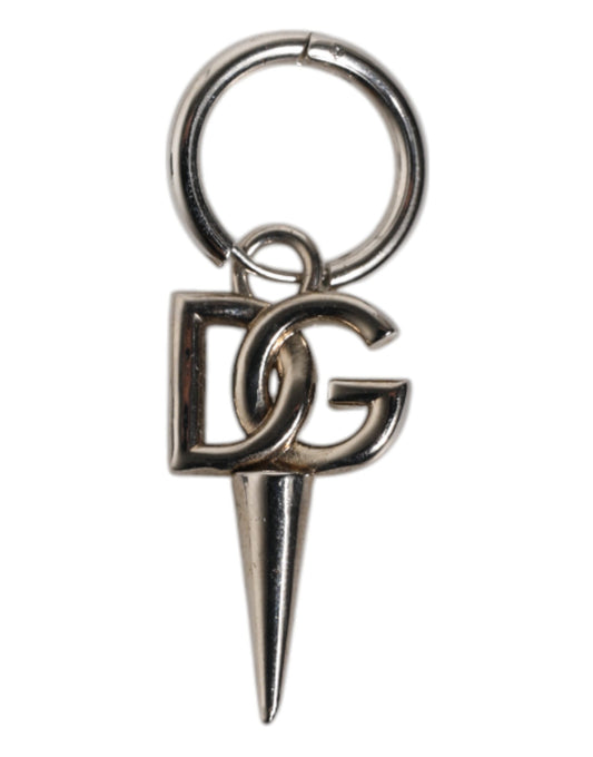 Dolce & Gabbana Silver Brass DG Logo Metal Ring Holder Keychain