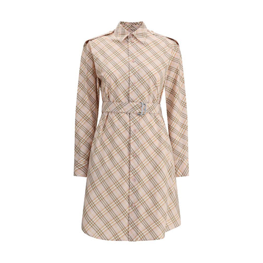 Robe midi à carreaux d'archives Burberry