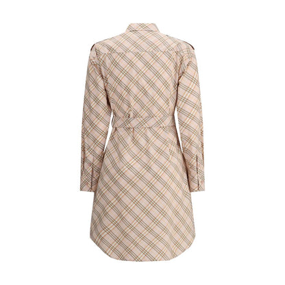 Robe midi à carreaux d'archives Burberry