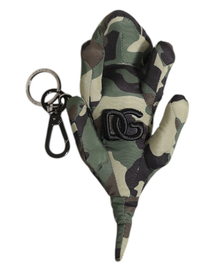 Dolce &amp; Gabbana Multicolor Camouflage Animal Silhouette Keychain