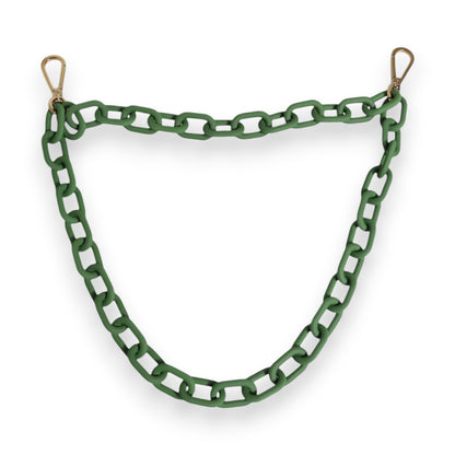 Chaîne de portefeuille épaisse en acrylique plexiglas vert Dolce &amp; Gabbana