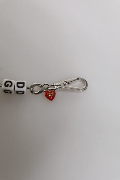 Dolce &amp; Gabbana Silver Tone Brass Bead Dice Logo Bracelet