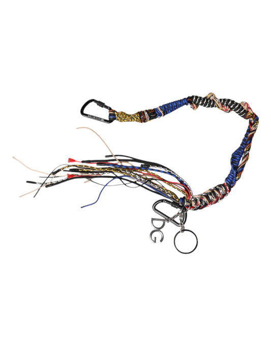 Dolce & Gabbana Multicolor Braided Rope Logo Bag Strap