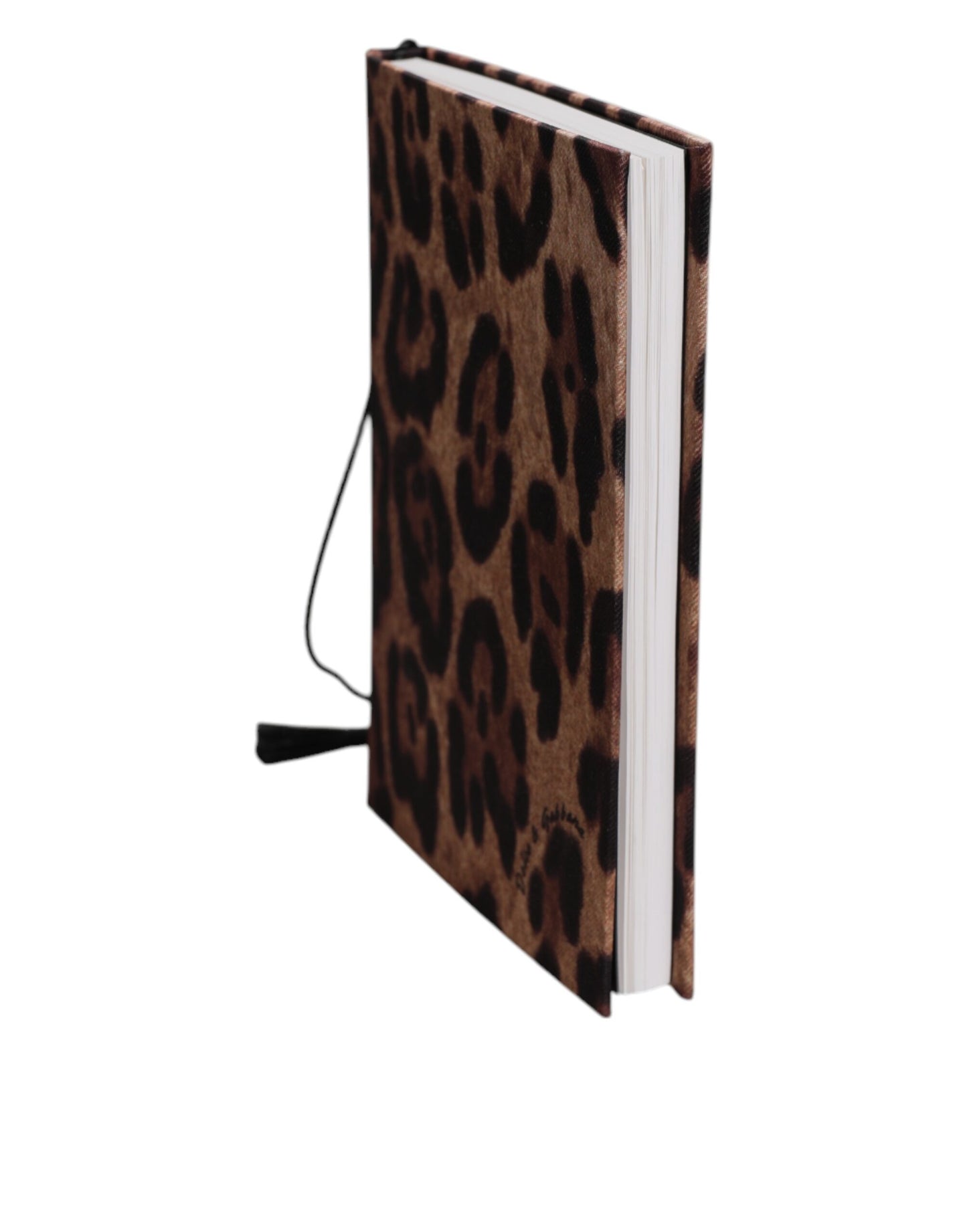 Carnet Dolce &amp; Gabbana marron noir en polyester imprimé léopard avec logo