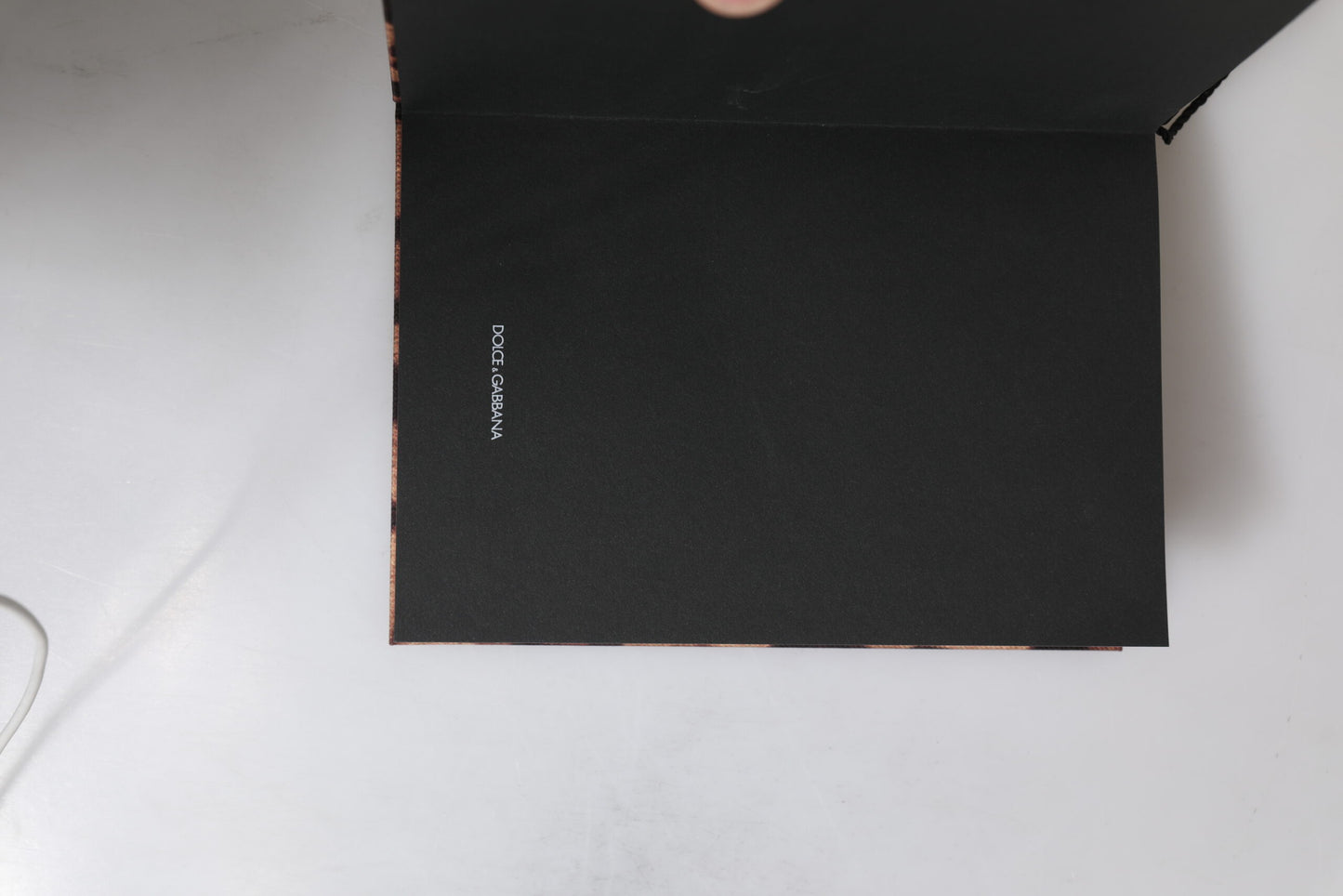 Carnet Dolce &amp; Gabbana marron noir en polyester imprimé léopard avec logo