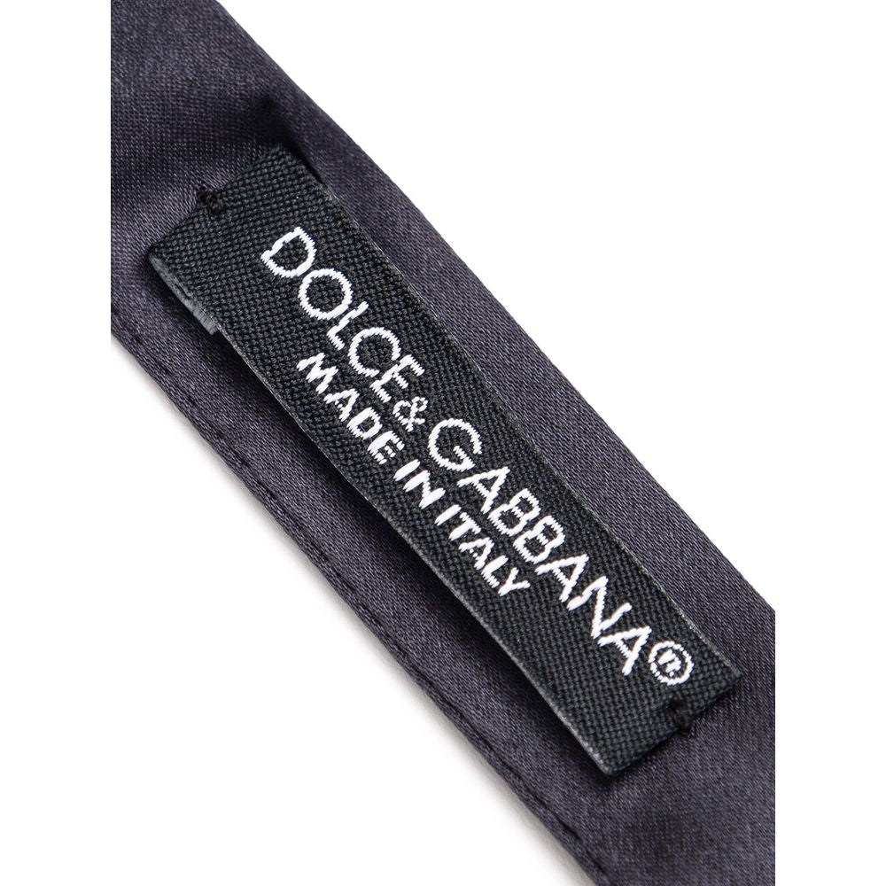 Cravates et nœud papillon en soie grise Dolce &amp; Gabbana