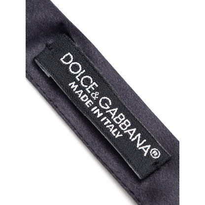 Cravates et nœud papillon en soie grise Dolce &amp; Gabbana