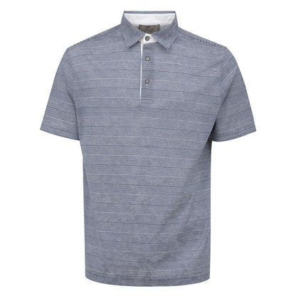Polo en coton bleu Canali