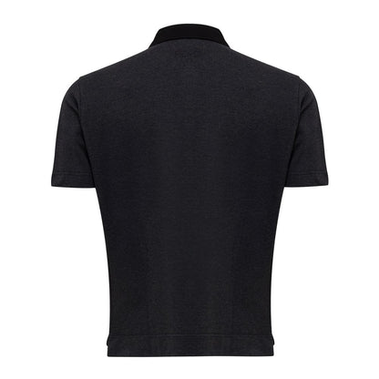 Polo en coton noir Fendi