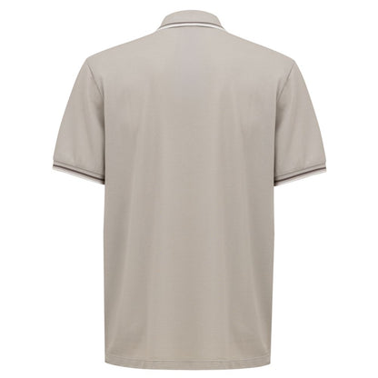 Polo en coton gris Canali