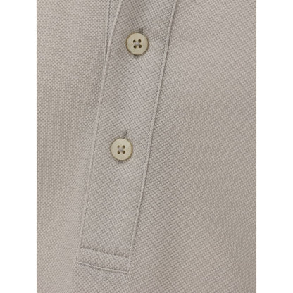 Polo en coton gris Canali