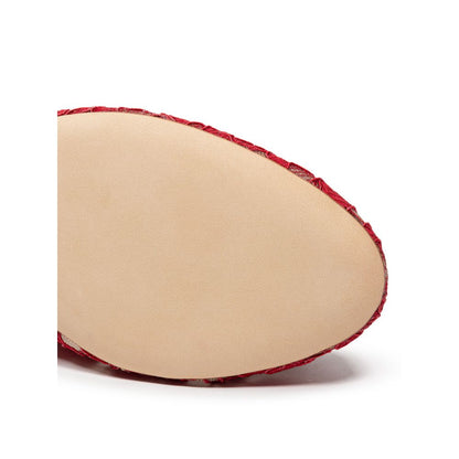 Dolce & Gabbana Red Viscose Ballet Flat by Dolce & Gabbana