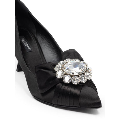 Escarpin en viscose noire Dolce &amp; Gabbana