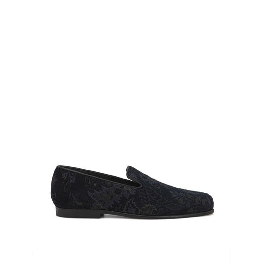 Mocassins en cuir bleu Etro