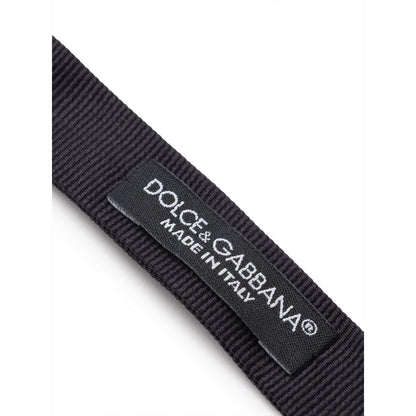 Cravates et nœud papillon en soie noire Dolce &amp; Gabbana