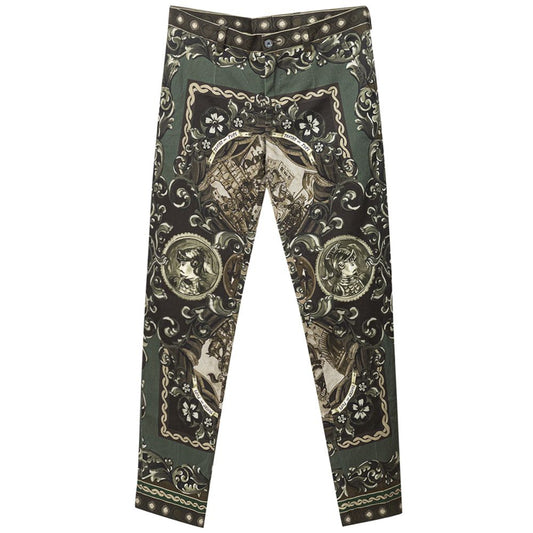 Dolce & Gabbana Green Cotton Pant by Dolce & Gabbana