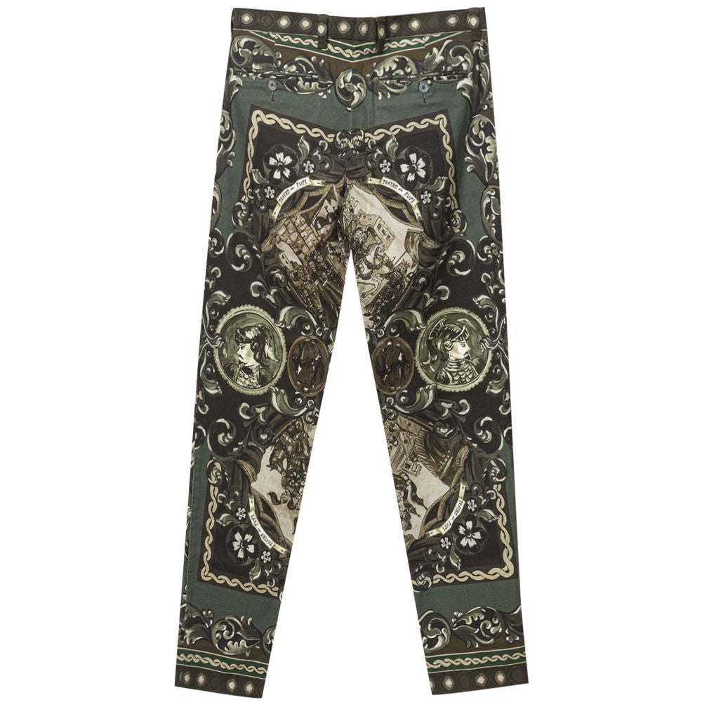 Dolce & Gabbana Green Cotton Pant by Dolce & Gabbana