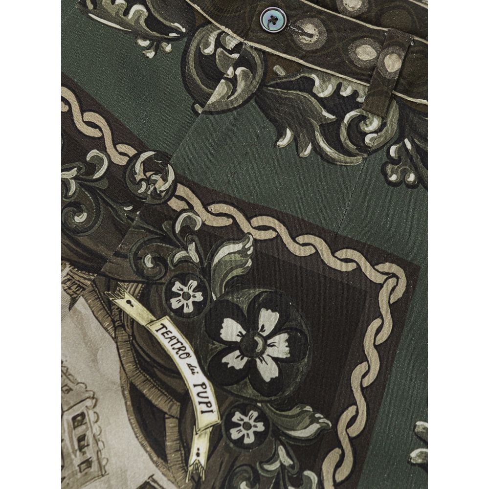 Dolce & Gabbana Green Cotton Pant by Dolce & Gabbana