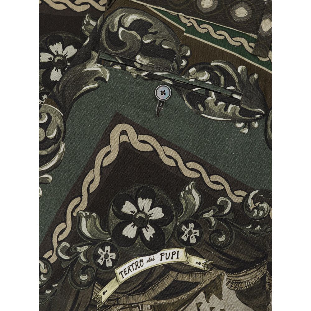 Dolce & Gabbana Green Cotton Pant by Dolce & Gabbana