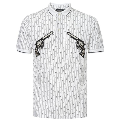 Dolce & Gabbana White Cotton Polo Shirt by Dolce & Gabbana