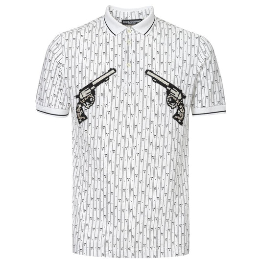 Dolce & Gabbana White Cotton Polo Shirt by Dolce & Gabbana