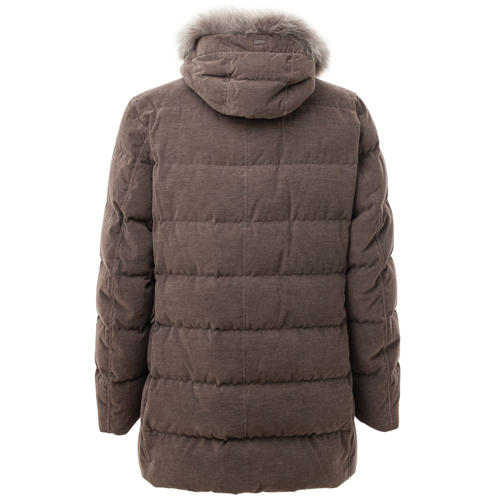Herno Brown Cotton Jackets & Coat by Herno