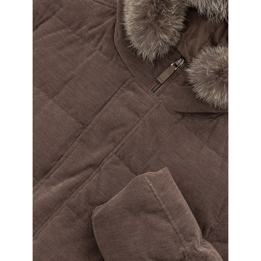 Herno Brown Cotton Jackets & Coat by Herno