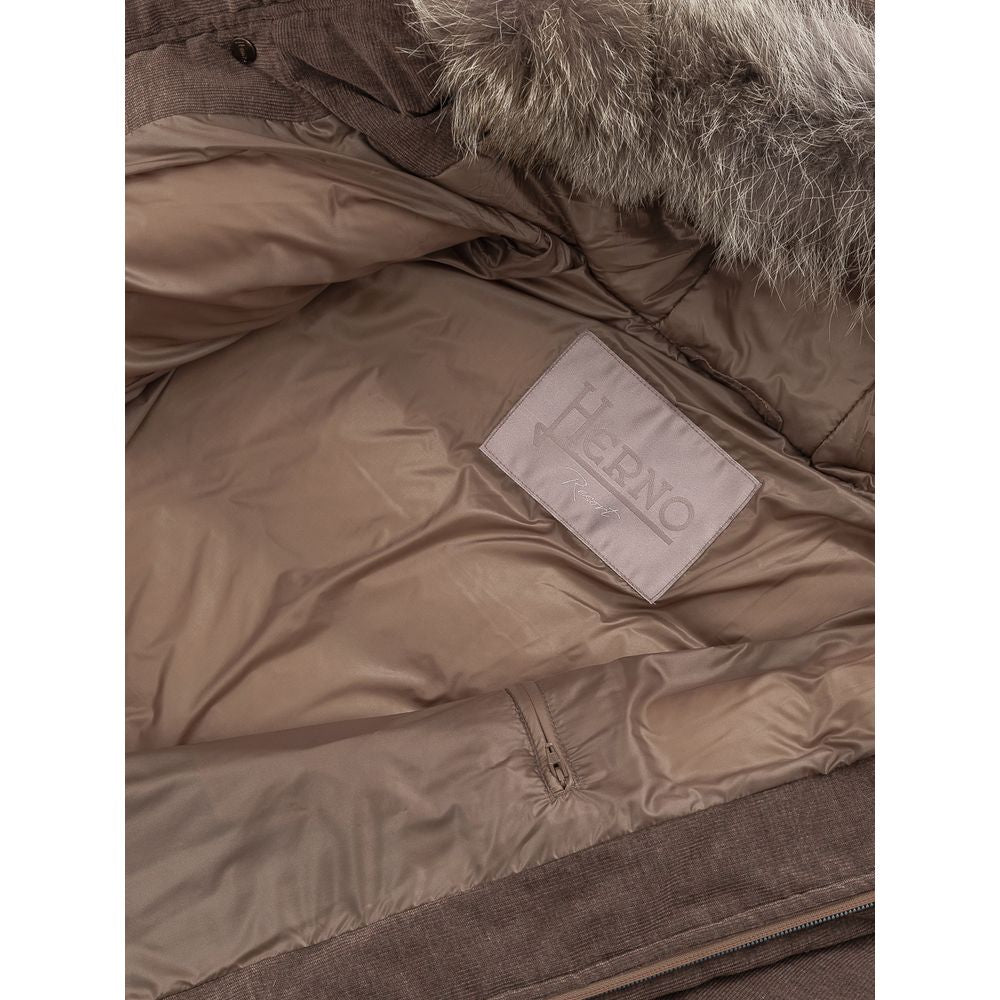 Herno Brown Cotton Jackets & Coat by Herno