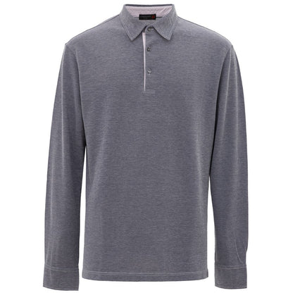 Corneliani Blue Cotton Polo Shirt by Corneliani
