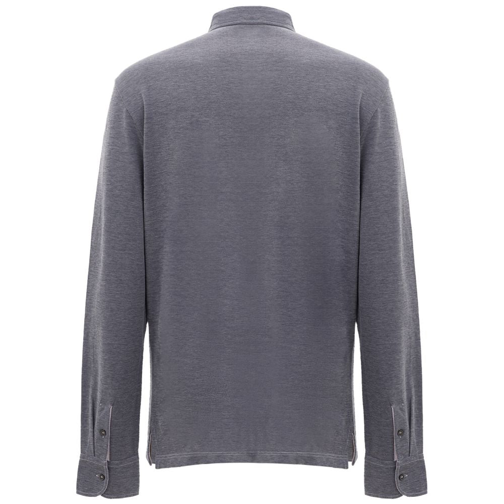 Corneliani Blue Cotton Polo Shirt by Corneliani