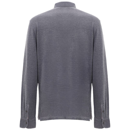 Corneliani Blue Cotton Polo Shirt by Corneliani