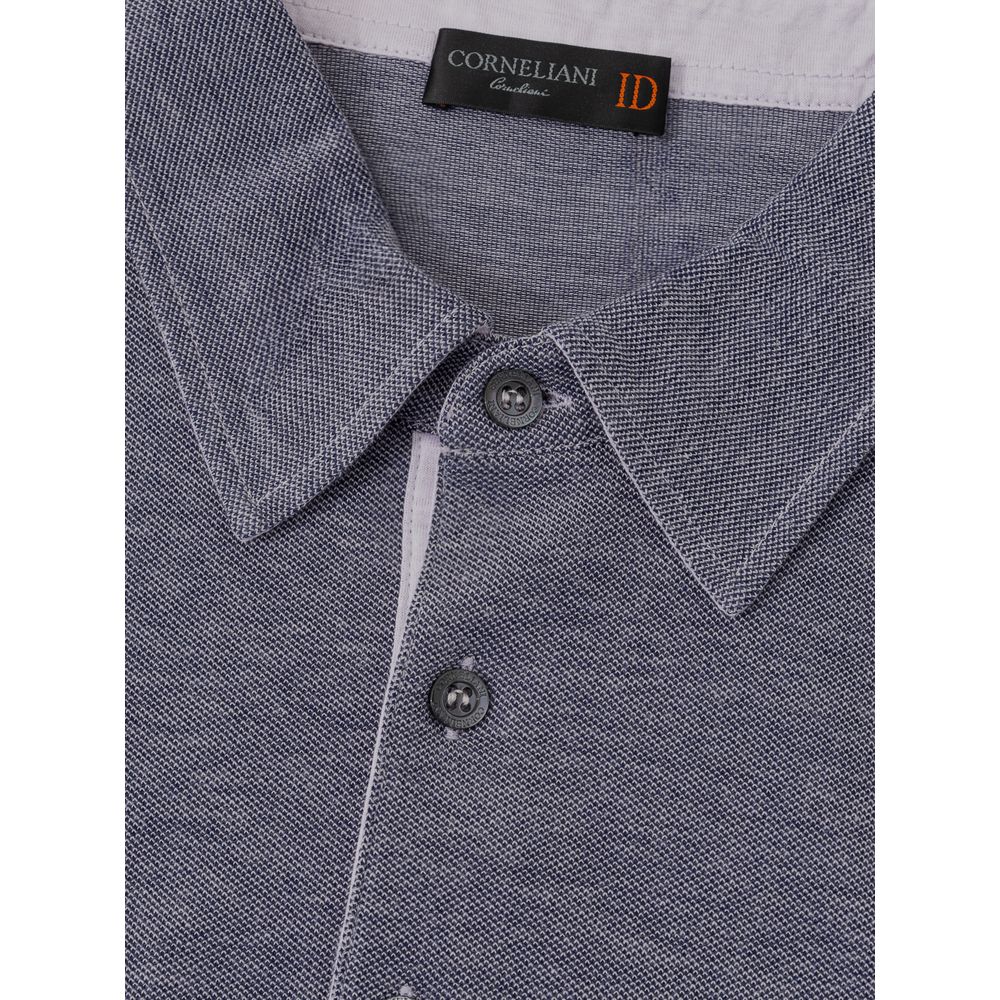Corneliani Blue Cotton Polo Shirt by Corneliani