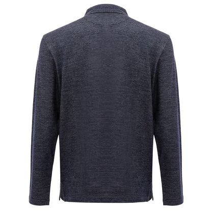 Corneliani Blue Wool Polo Shirt by Corneliani