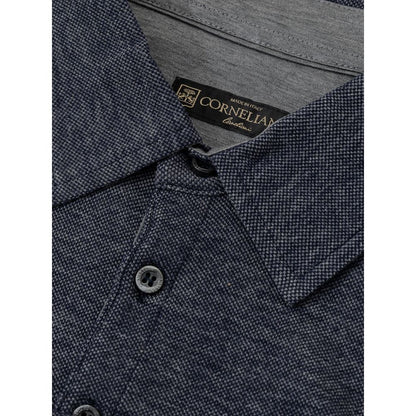 Corneliani Blue Wool Polo Shirt by Corneliani
