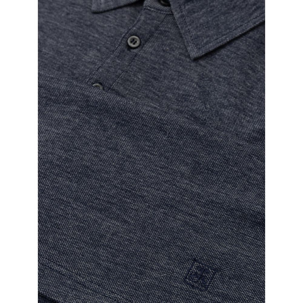 Corneliani Blue Wool Polo Shirt by Corneliani