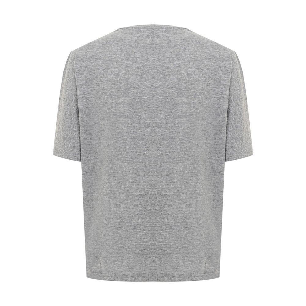Dsquared² Elegant Gray Cotton Top for Women by Dsquared²