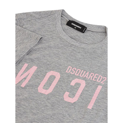 Dsquared² Elegant Gray Cotton Top for Women by Dsquared²