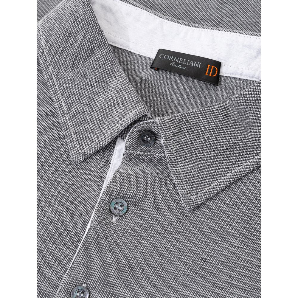 Corneliani Gray Cotton Polo Shirt by Corneliani