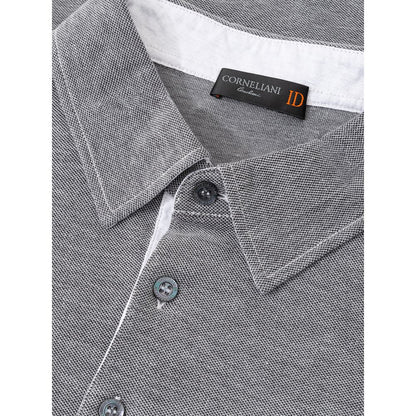 Corneliani Gray Cotton Polo Shirt by Corneliani
