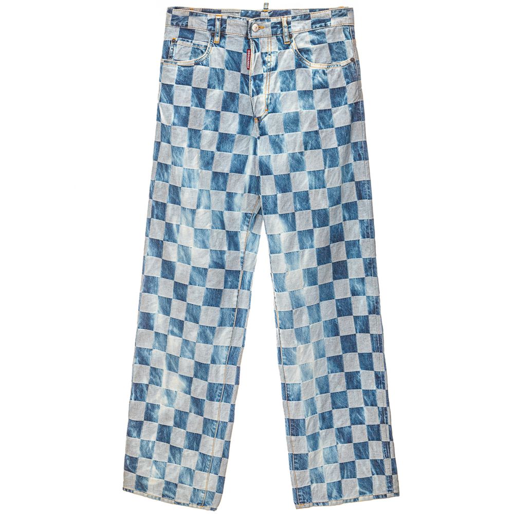 Dsquared² Blue Cotton Relaxed Fit Jean by Dsquared²