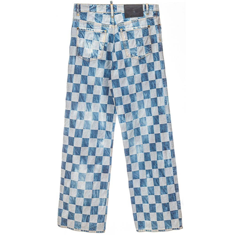 Dsquared² Blue Cotton Relaxed Fit Jean by Dsquared²