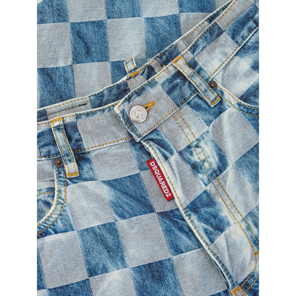 Dsquared² Blue Cotton Relaxed Fit Jean by Dsquared²