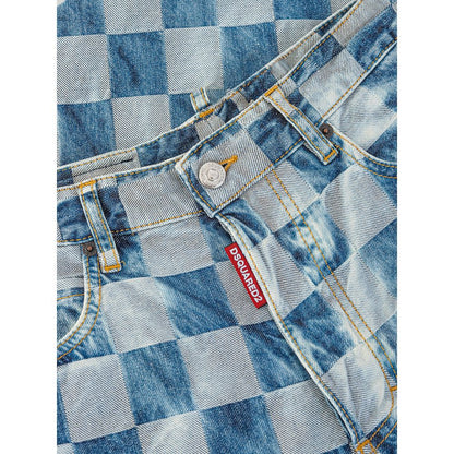 Dsquared² Blue Cotton Relaxed Fit Jean by Dsquared²