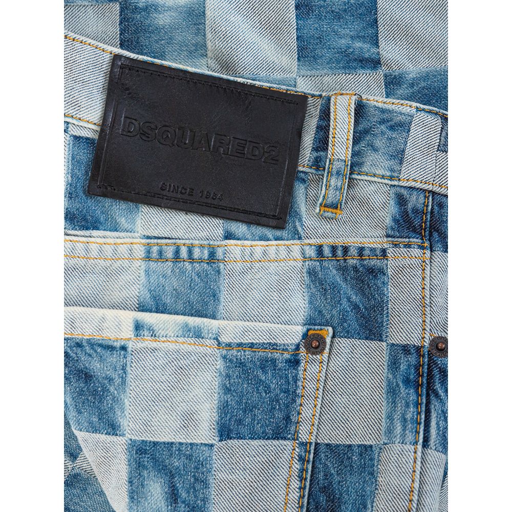 Dsquared² Blue Cotton Relaxed Fit Jean by Dsquared²