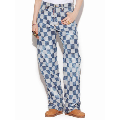 Dsquared² Blue Cotton Relaxed Fit Jean by Dsquared²