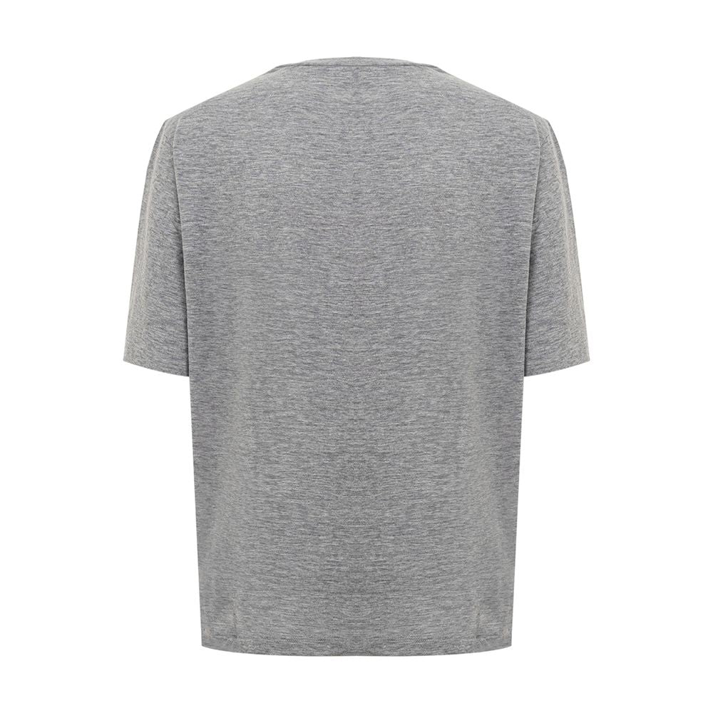 Dsquared² Chic Gray Cotton Tee for the Modern Woman by Dsquared²